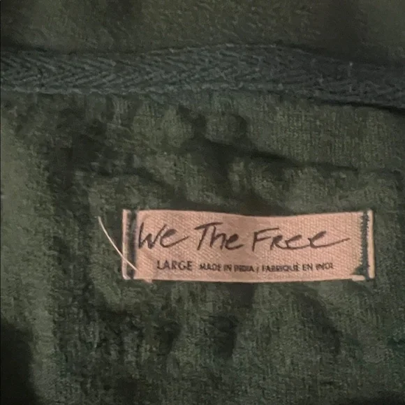 We The Free Dark Green Textured Top - Picture 2 of 8